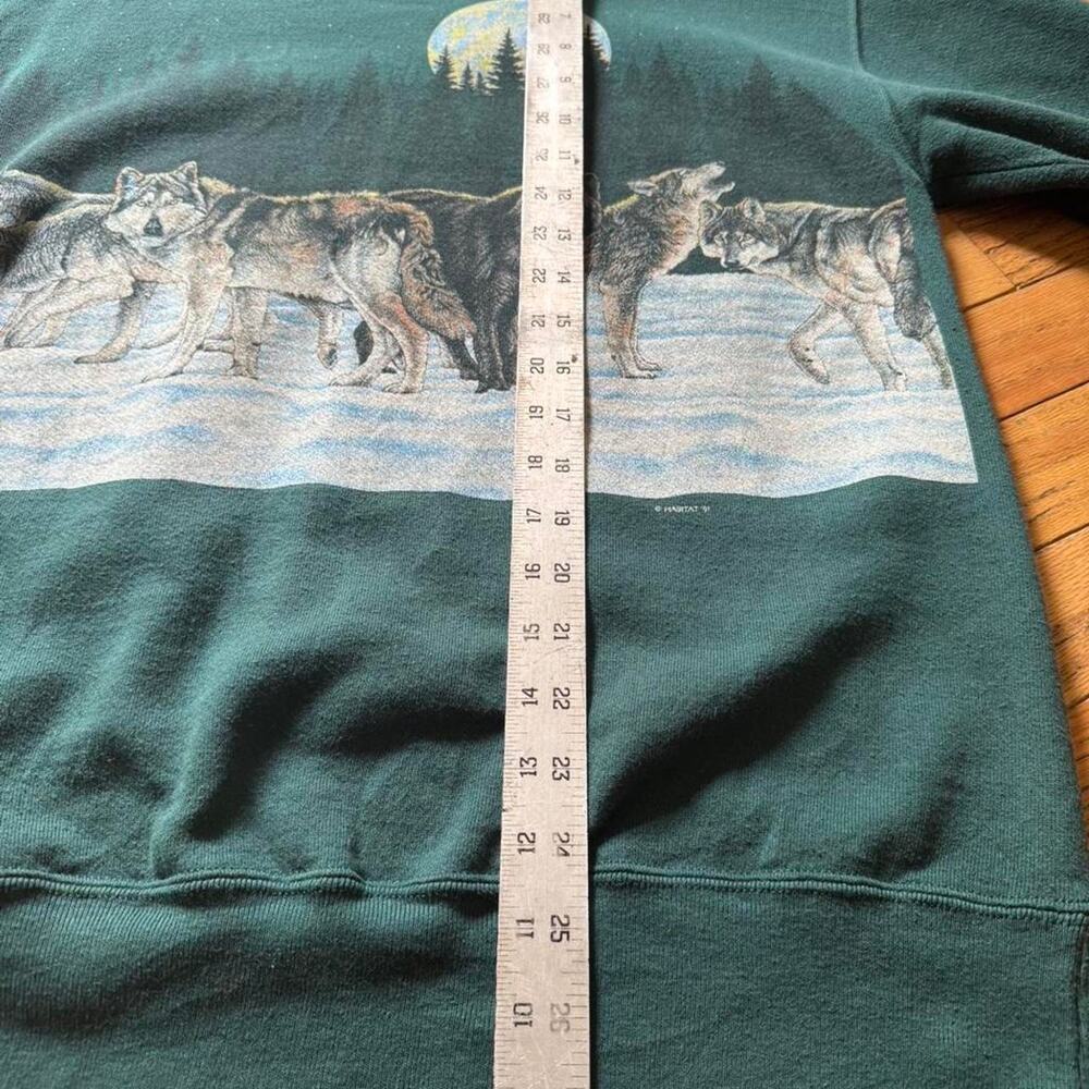 Signal Sports Forest Wolf Graphic Crewneck Sweatshirt - Dark Green - Picture 8 of 8